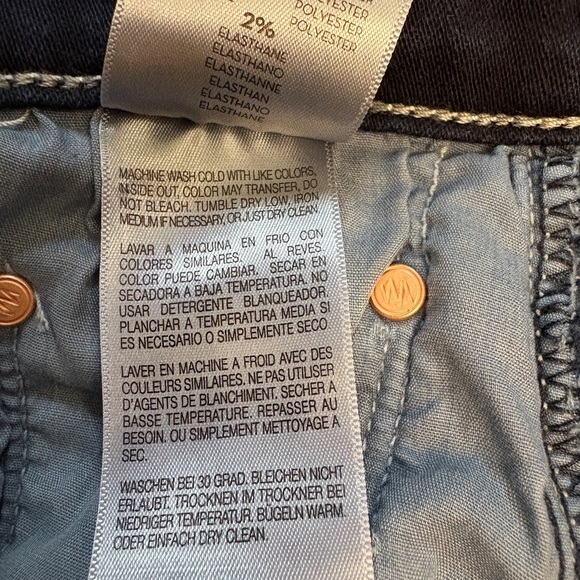 MOTHER The Insider Crop Step Fray Dark Blue Denim Jean Night Tripper Wash Sz 29 - Picture 11 of 13